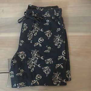 VINCE Ikat Floral Print Shorts